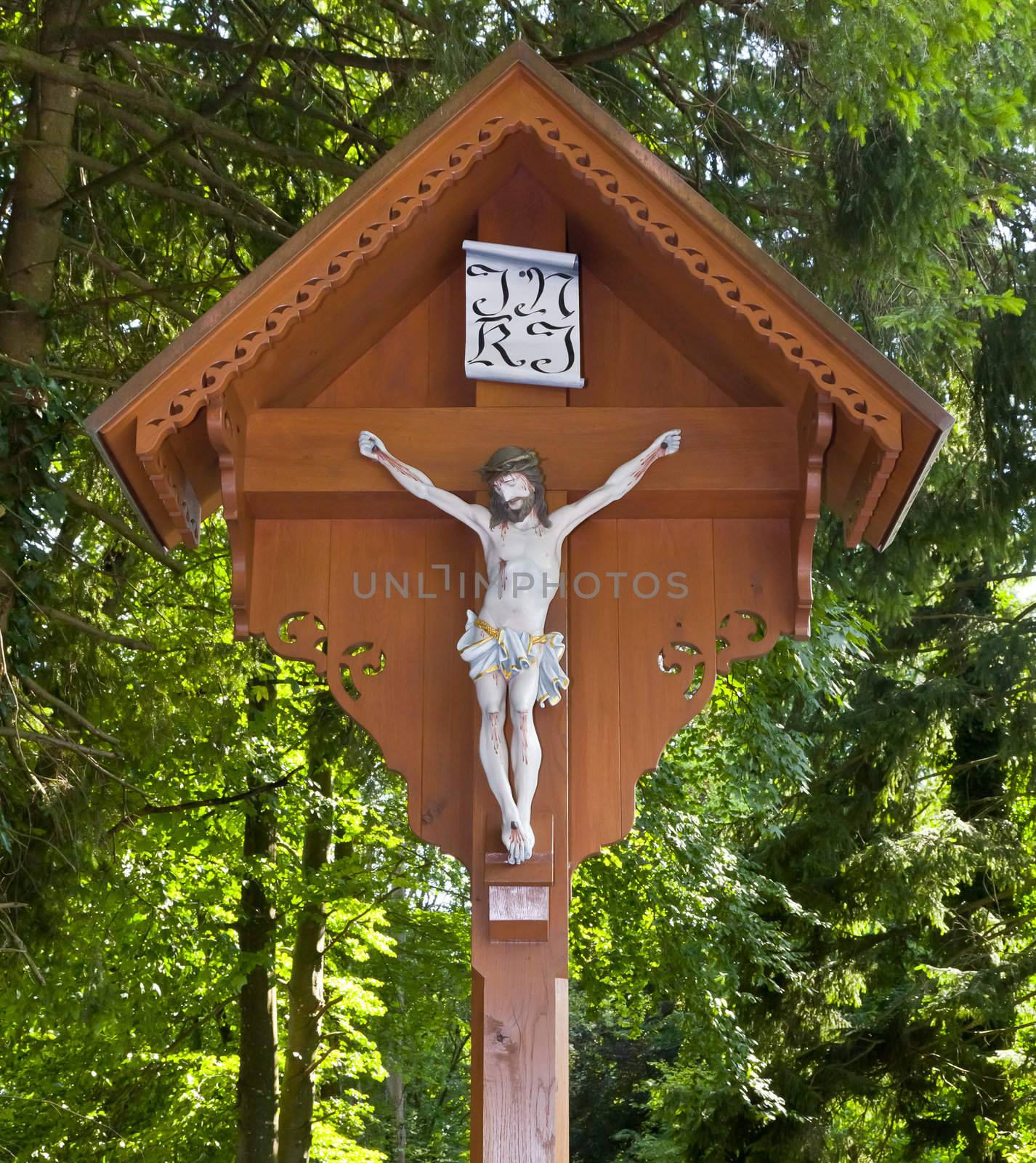An image of a beautiful holy cross in bavaria germany