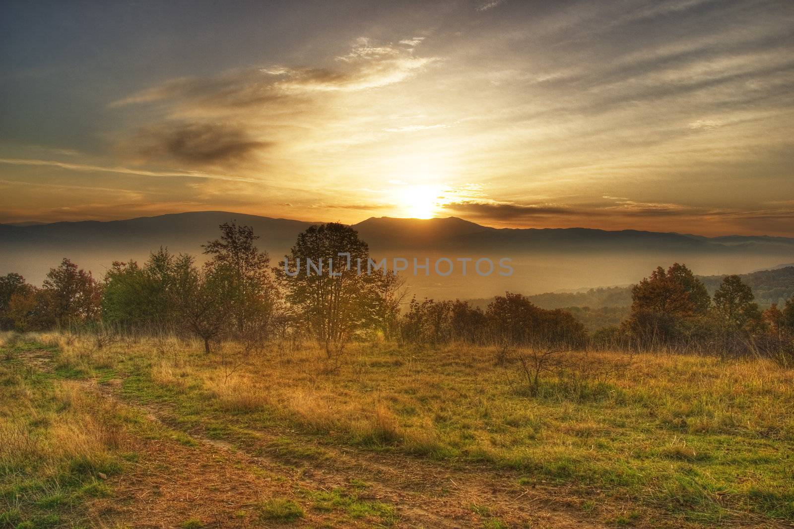 Sunrise from the Tarcu Mountain, Romania