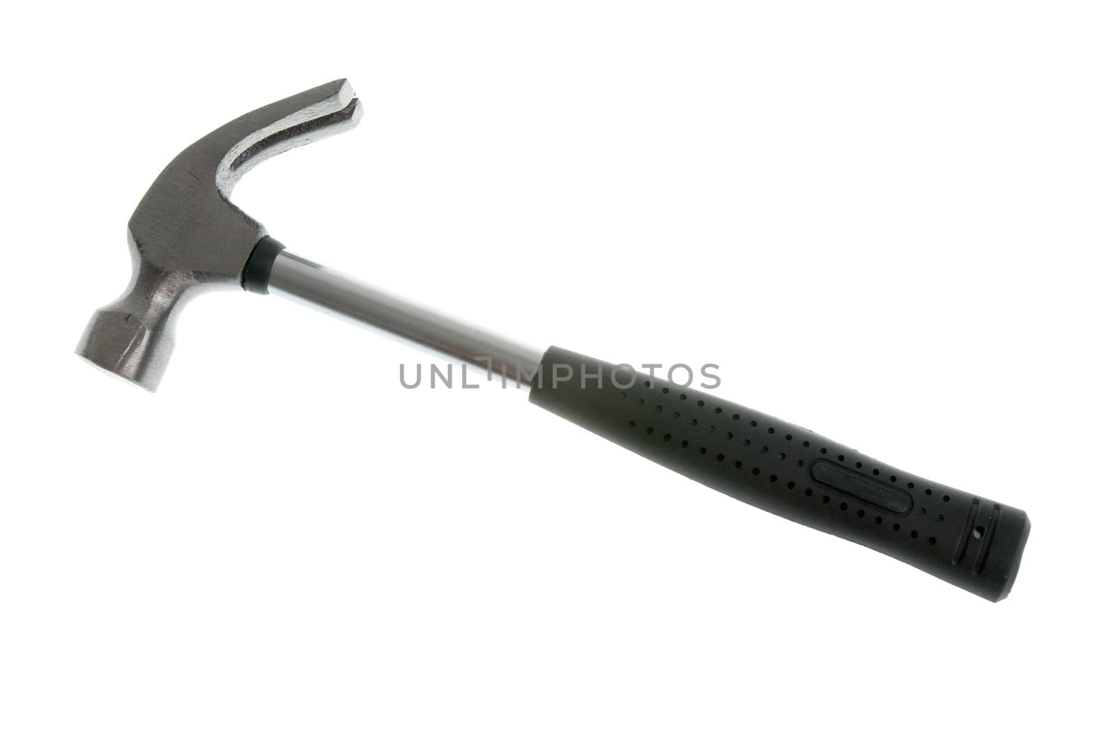 Black hammer isolated on white background.