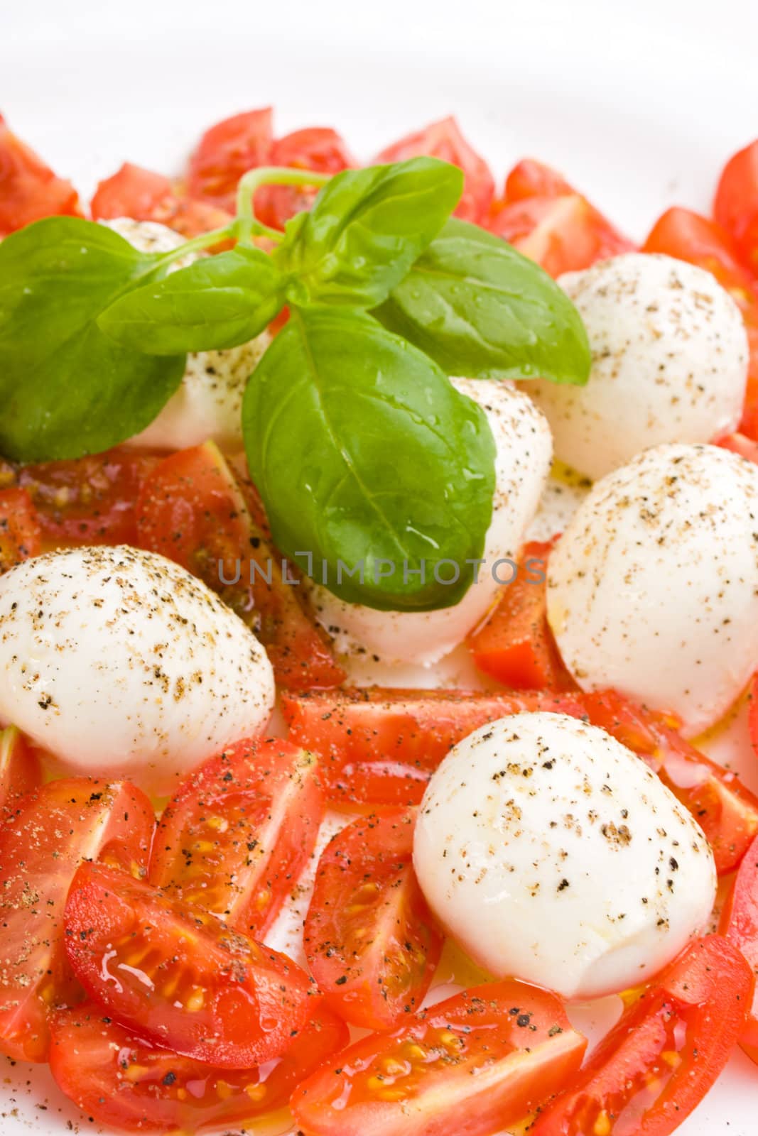 tomatoes, mozzarella and basil: insalada caprese