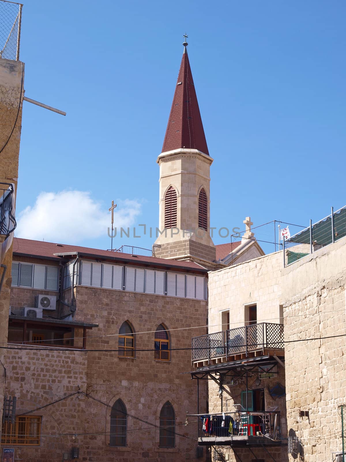 Greek Orthodox Church tower Israel by Ronyzmbow