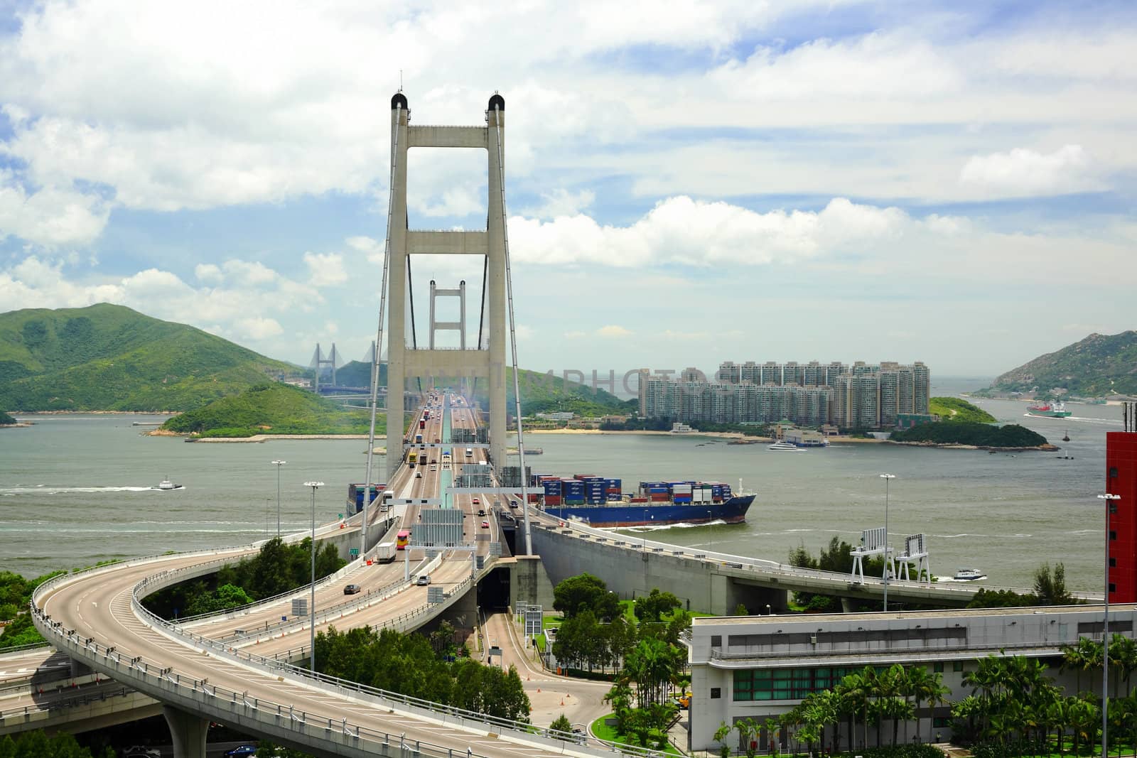 Tsing Ma Bridge in Hong Kong