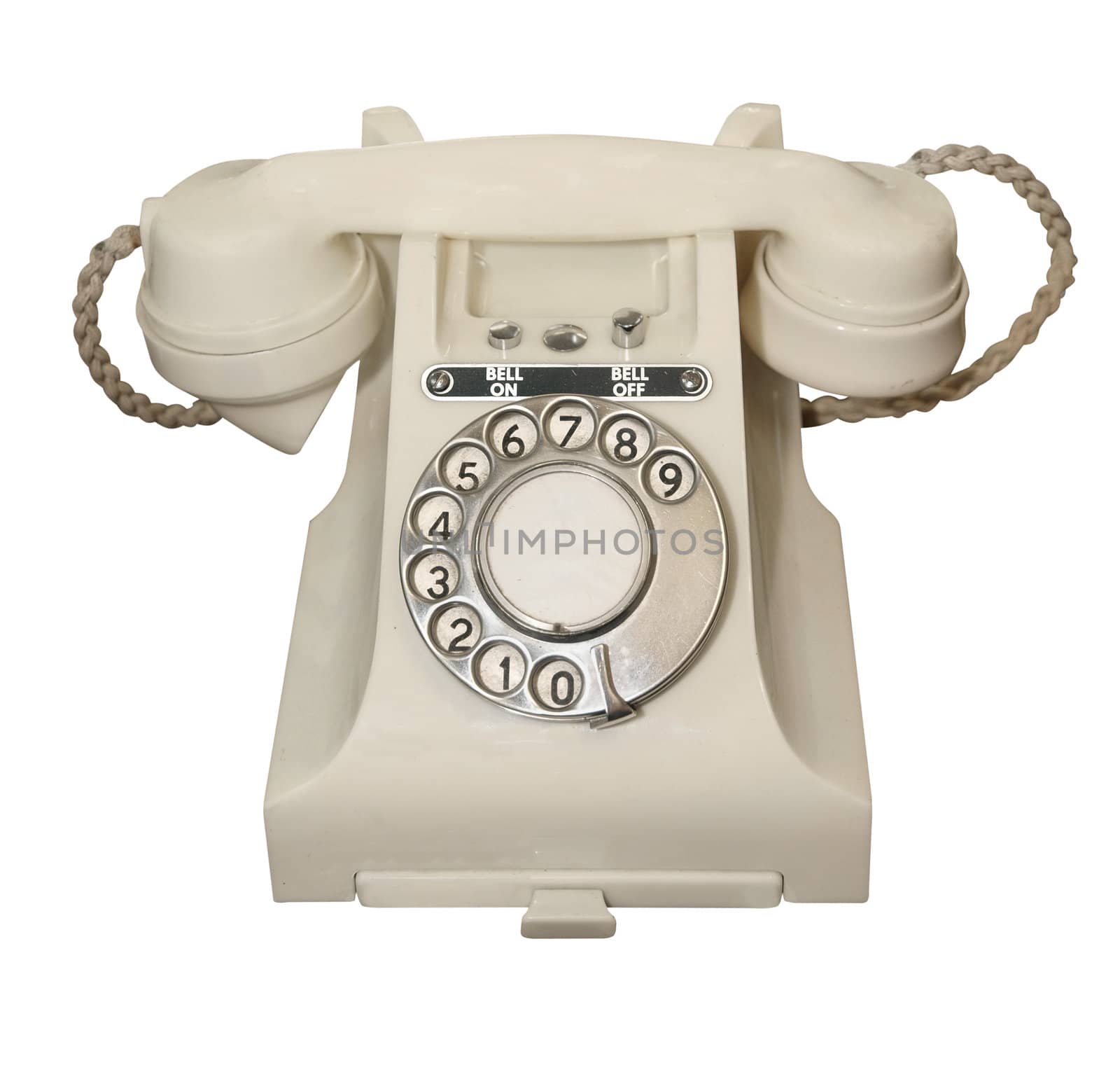 White Vintage Phone by MargoJH