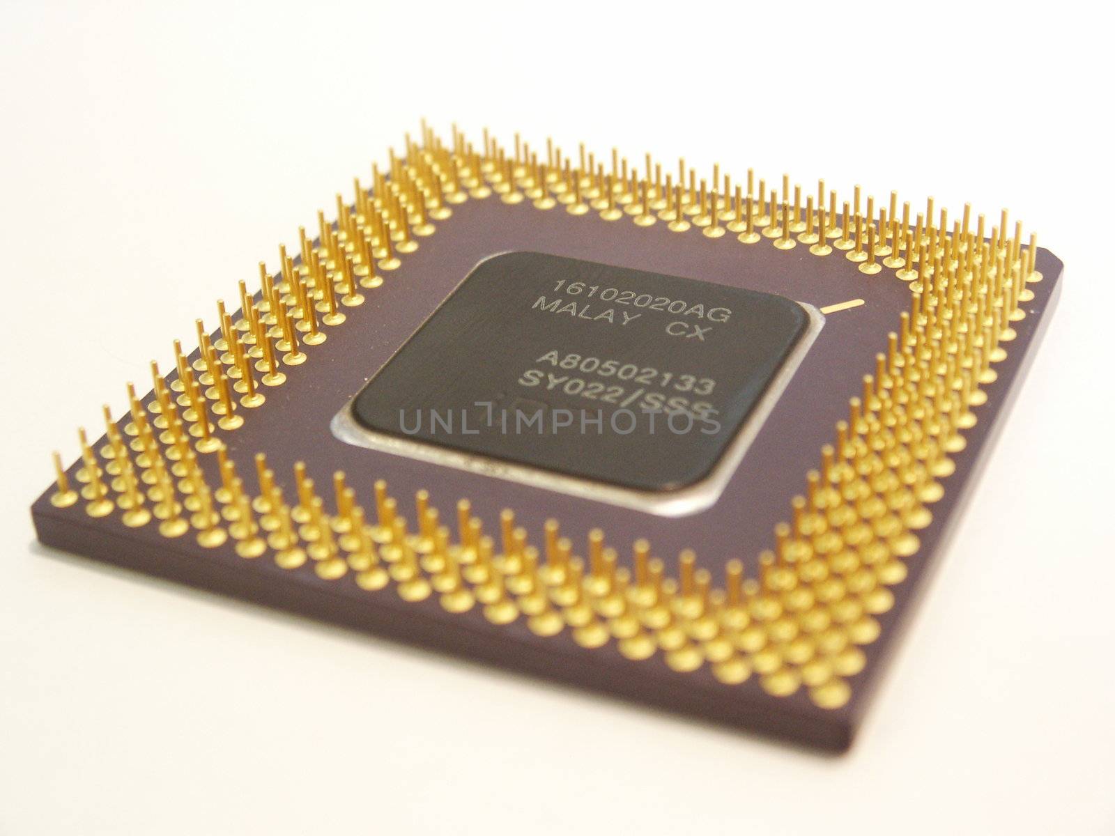 Close up of a computer processor.