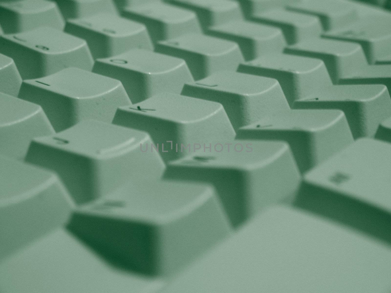 A close up shot of some keys on a desktop keyboard.