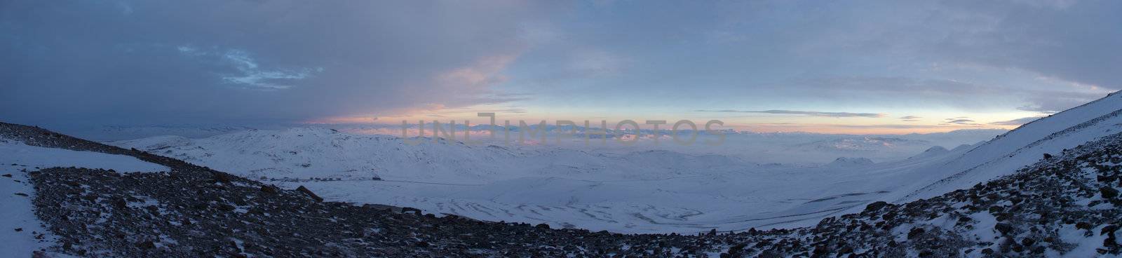 Winter view from Mount Erciyes, Turkey