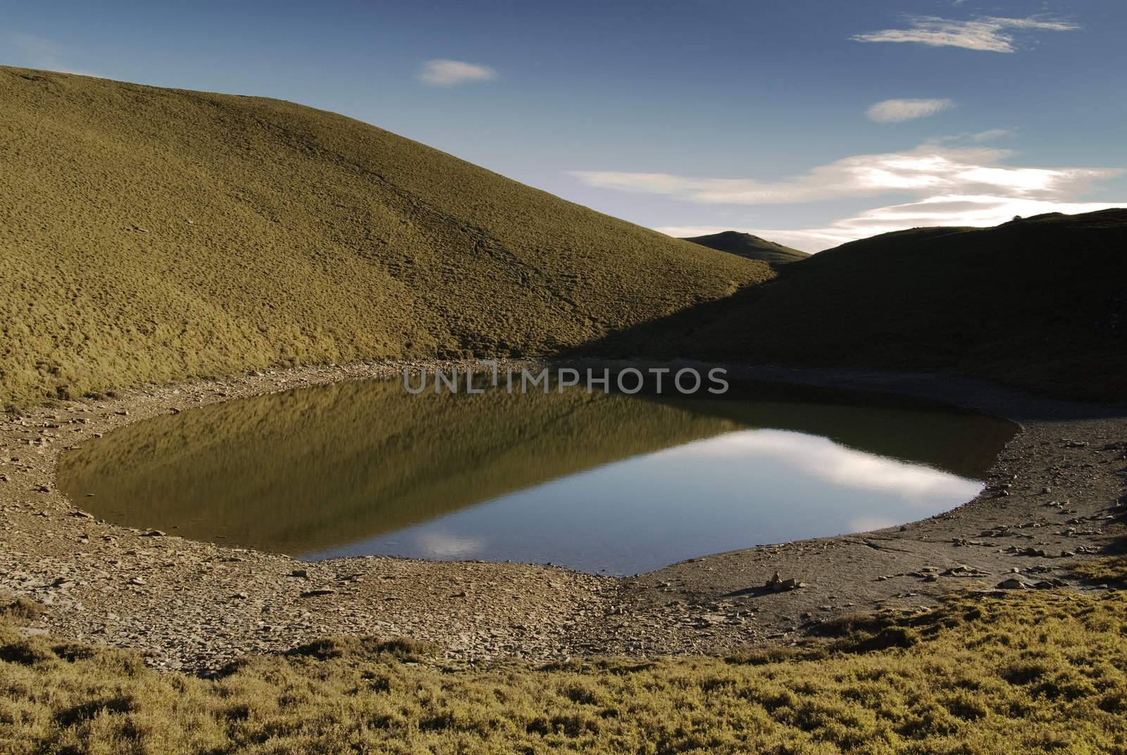 Beautiful bule lake ,it is the highest lake in Taiwan National Park.