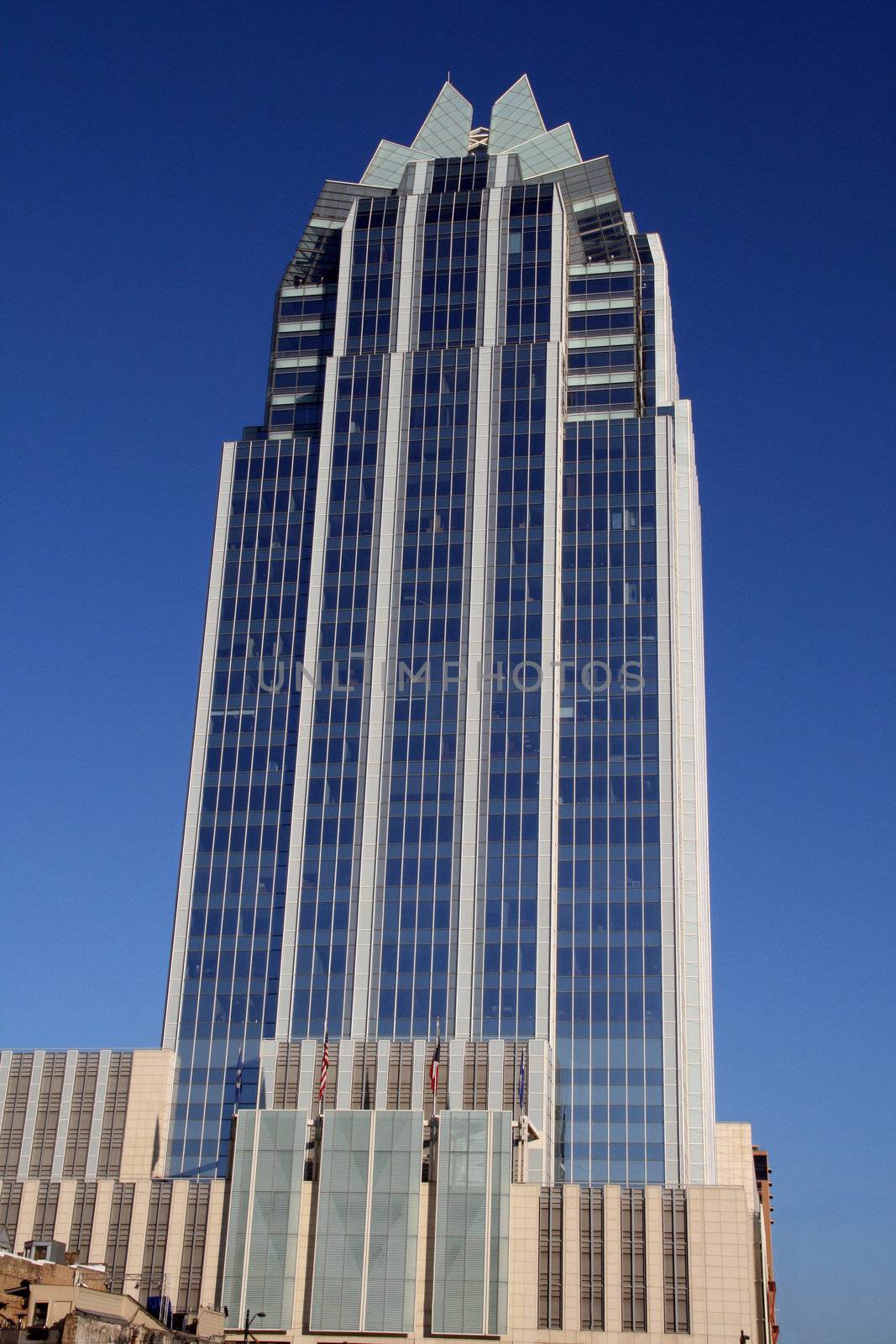 A building in the Austin, Texas skyline.