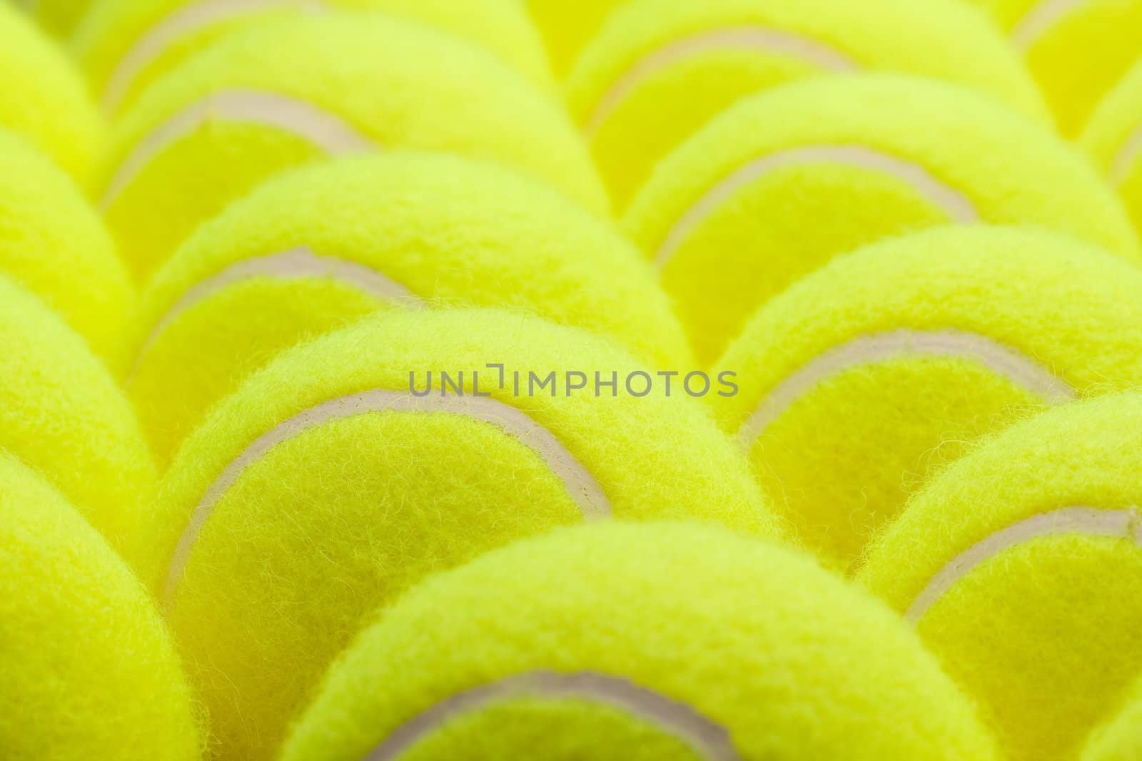 Macro Set of Brand New Tennis Balls.