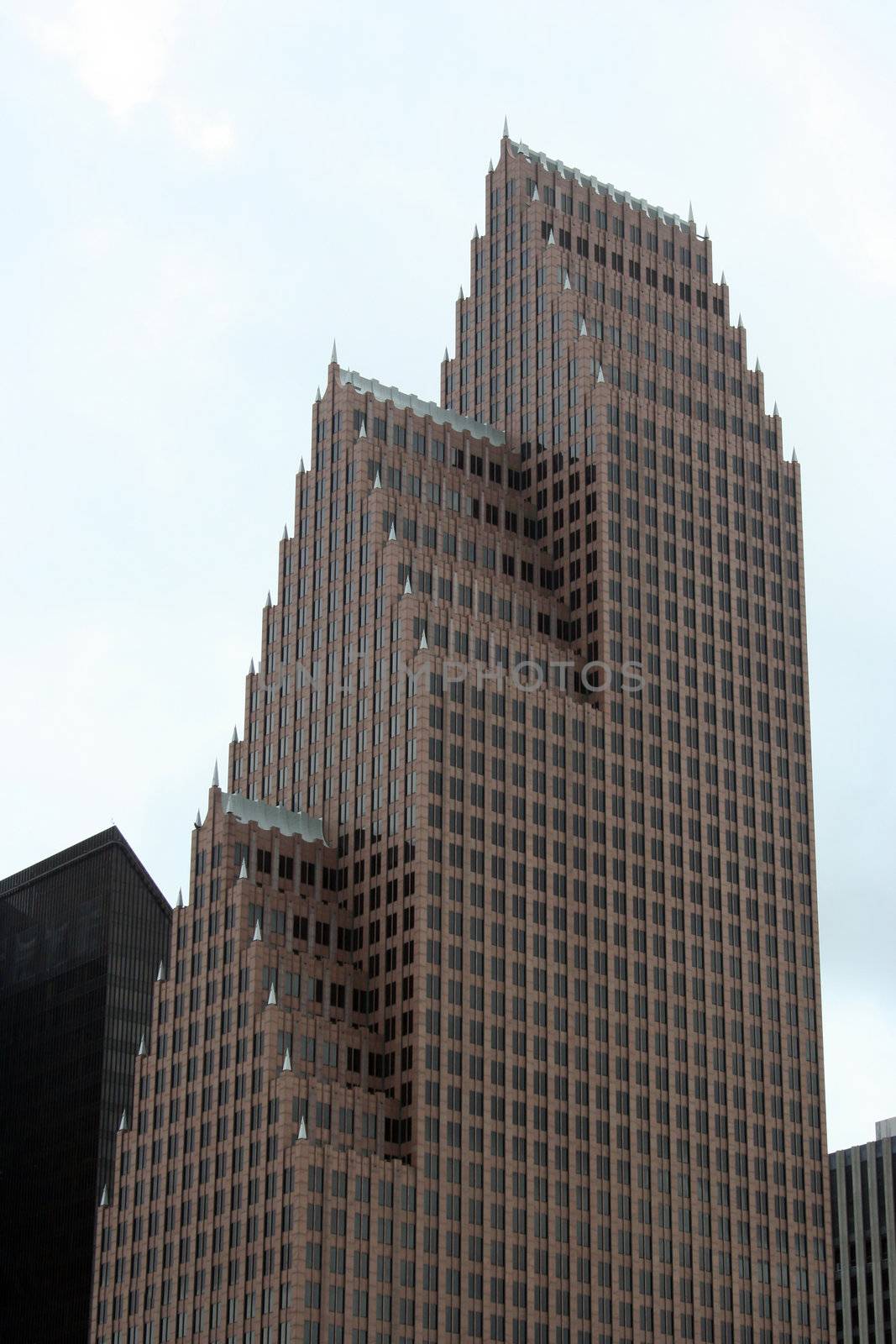 A building in the Houston Texas Skyline.