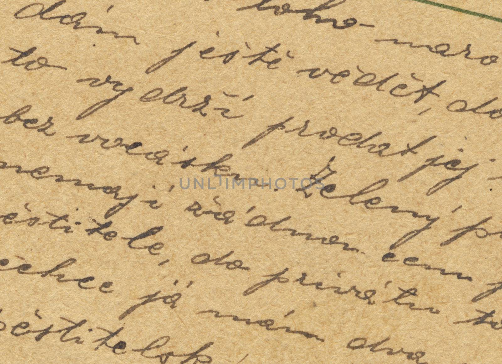 detail of vintage, grungy handwriting