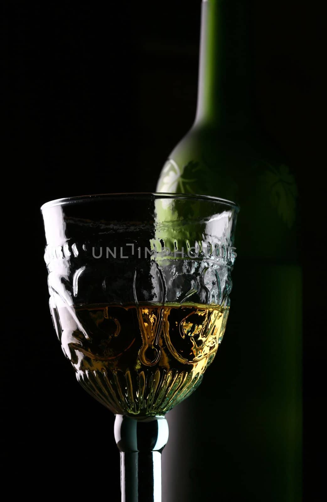 Still life with One Goblet and Bottle