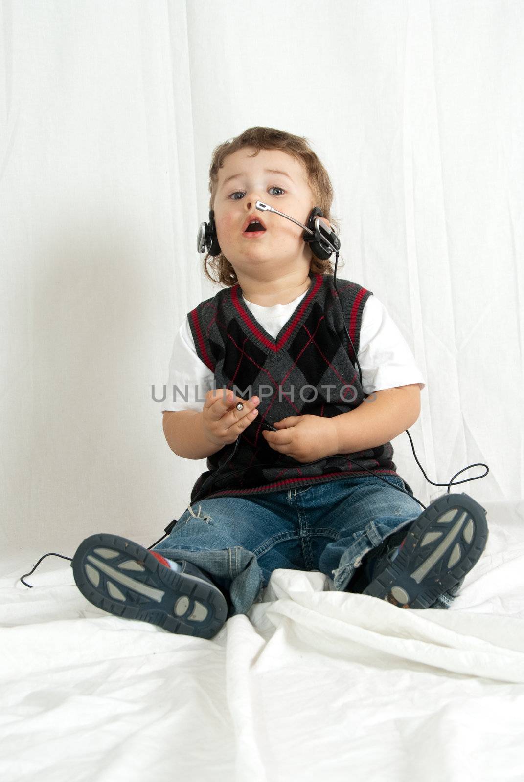 Portrait of 2 years old boy made in studio