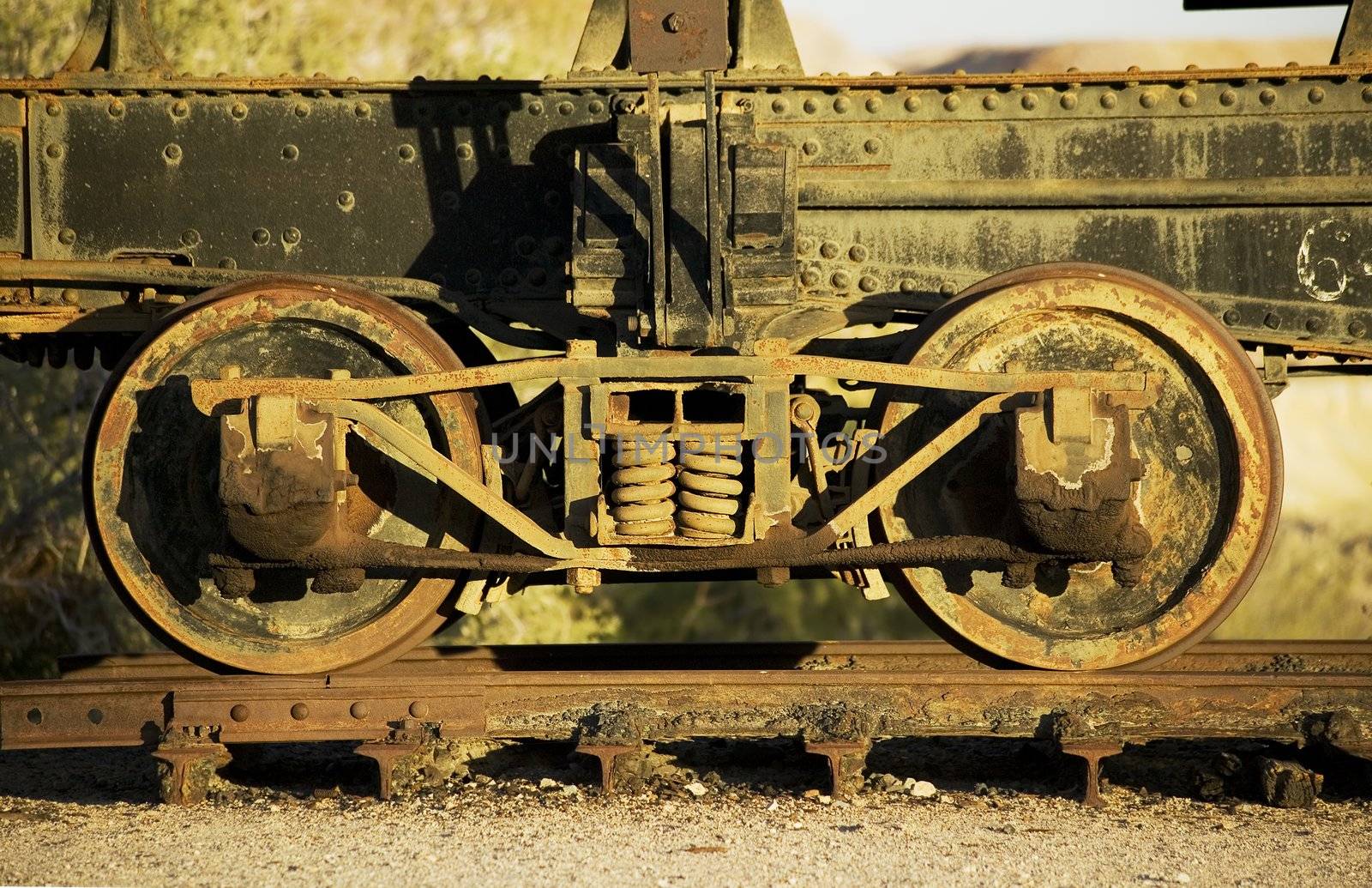 Antique train wheels by Creatista