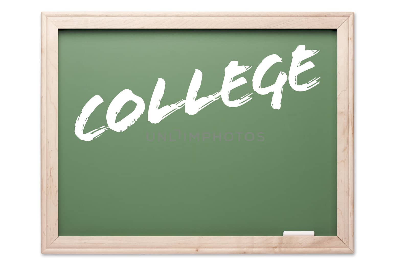 Chalkboard Series Isolated on a White Background - College.
