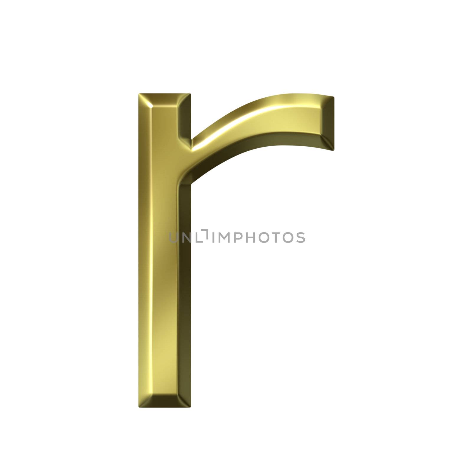 3d golden letter r by Georgios