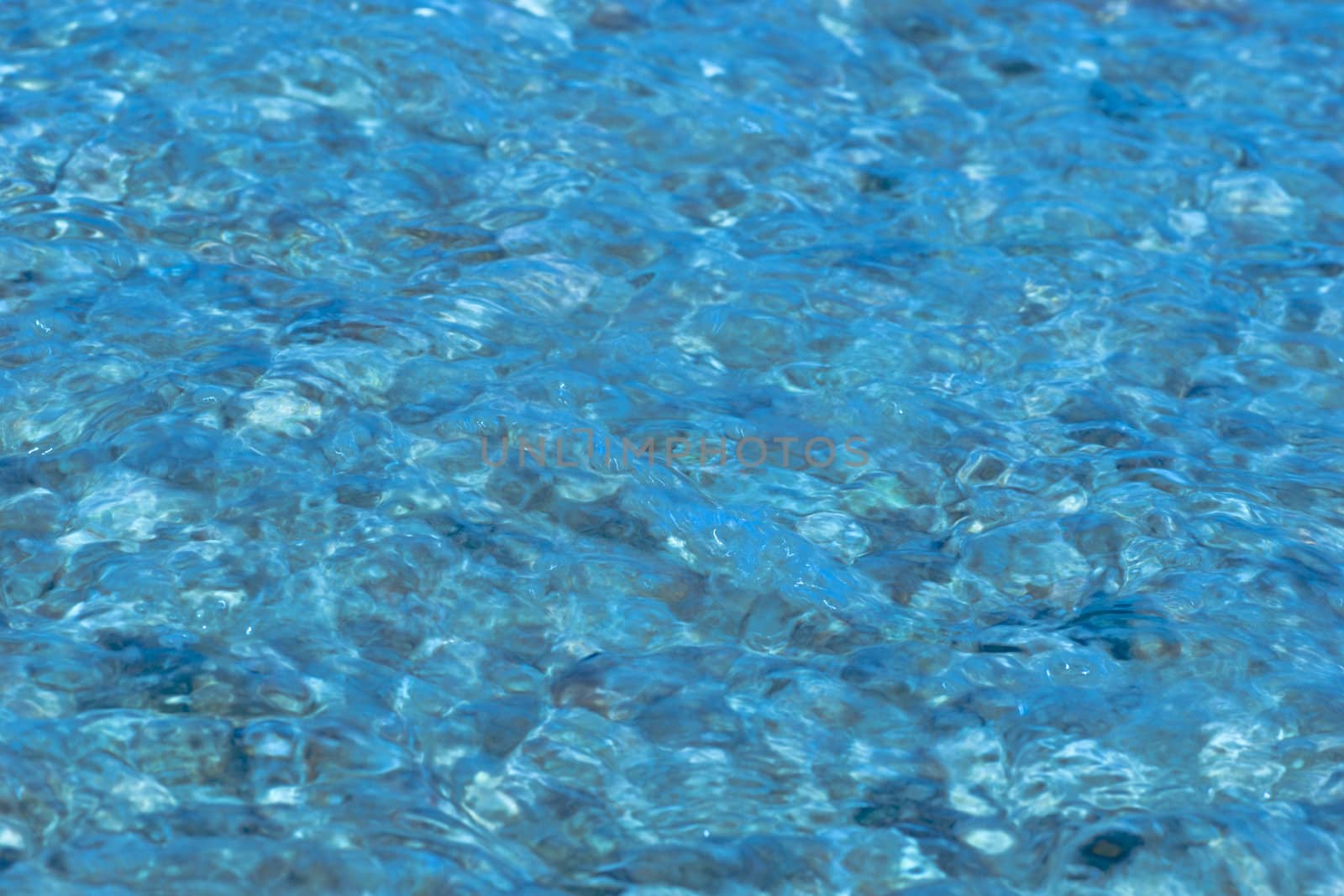 Flowing vivid blue water abstract background