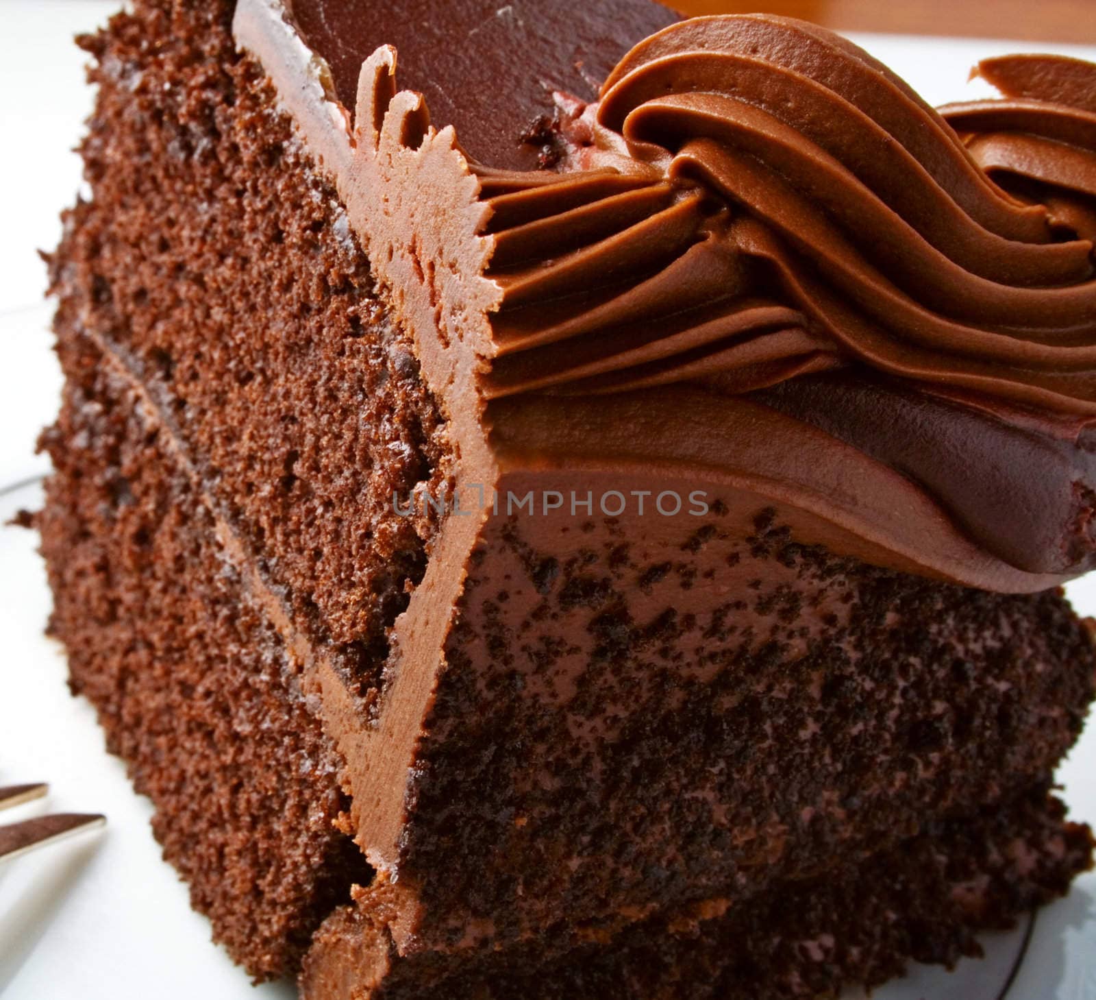 Chocolate cake with rich icing