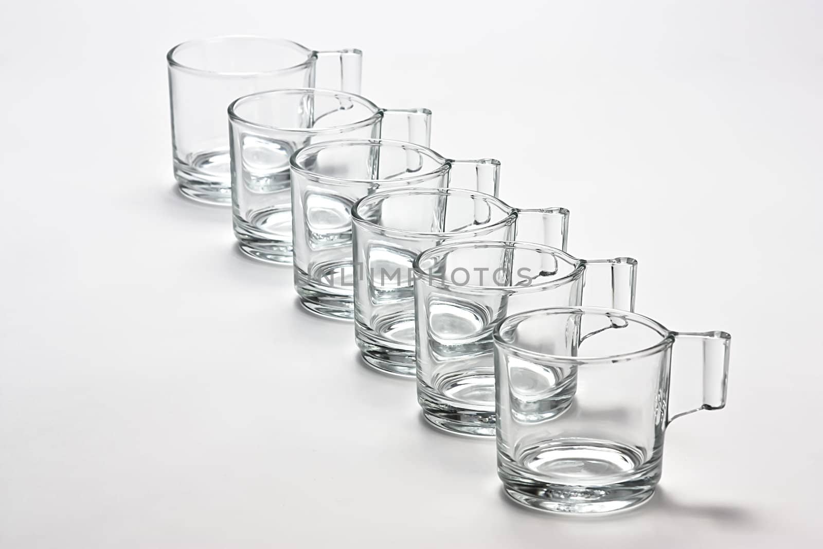 Perfect, clean, water glass against a white background