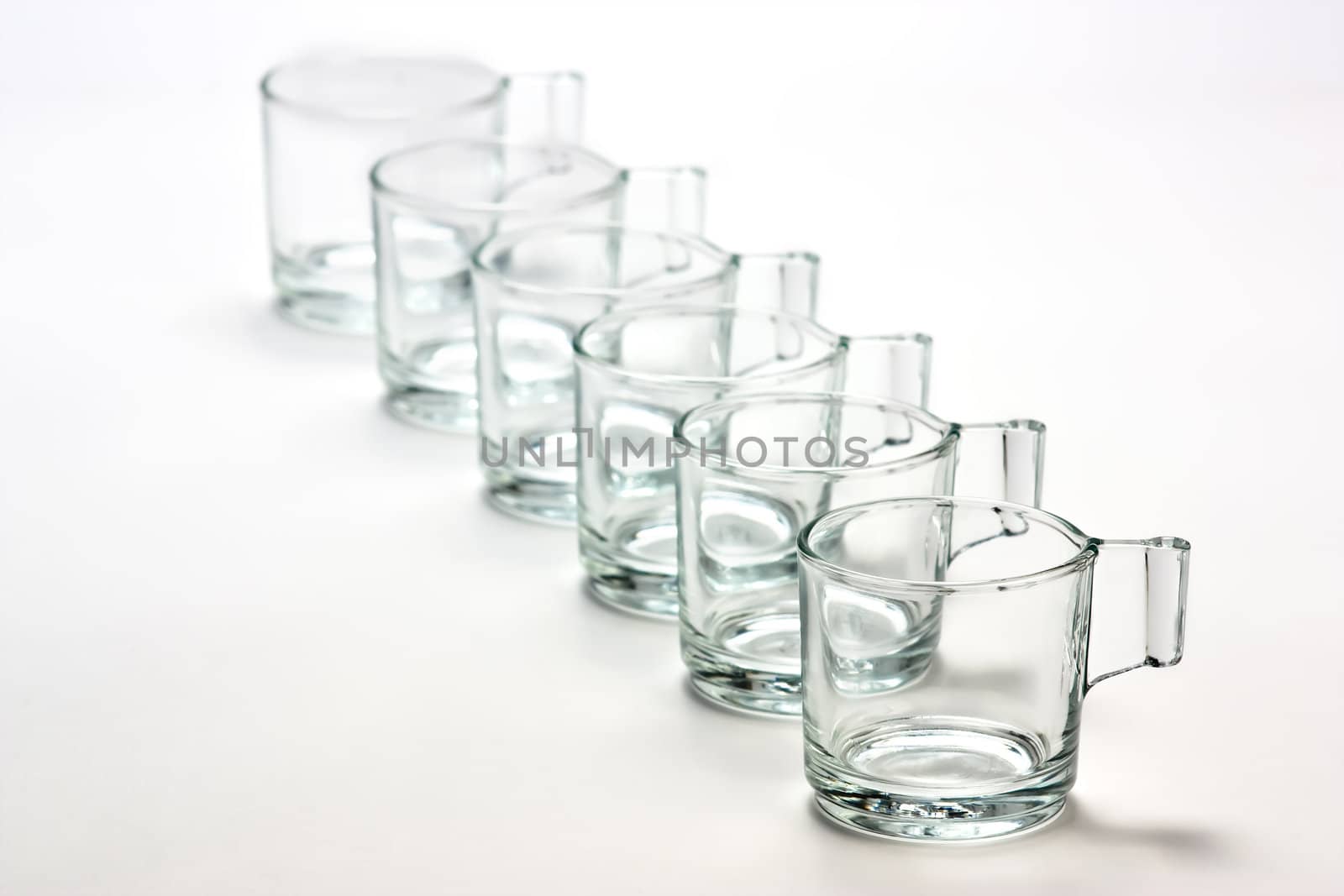 Perfect, clean, water glass against a white background