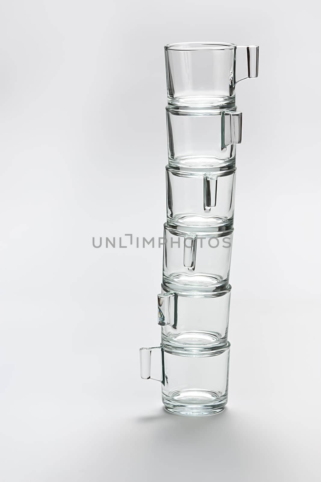 Perfect, clean, water glass against a white background