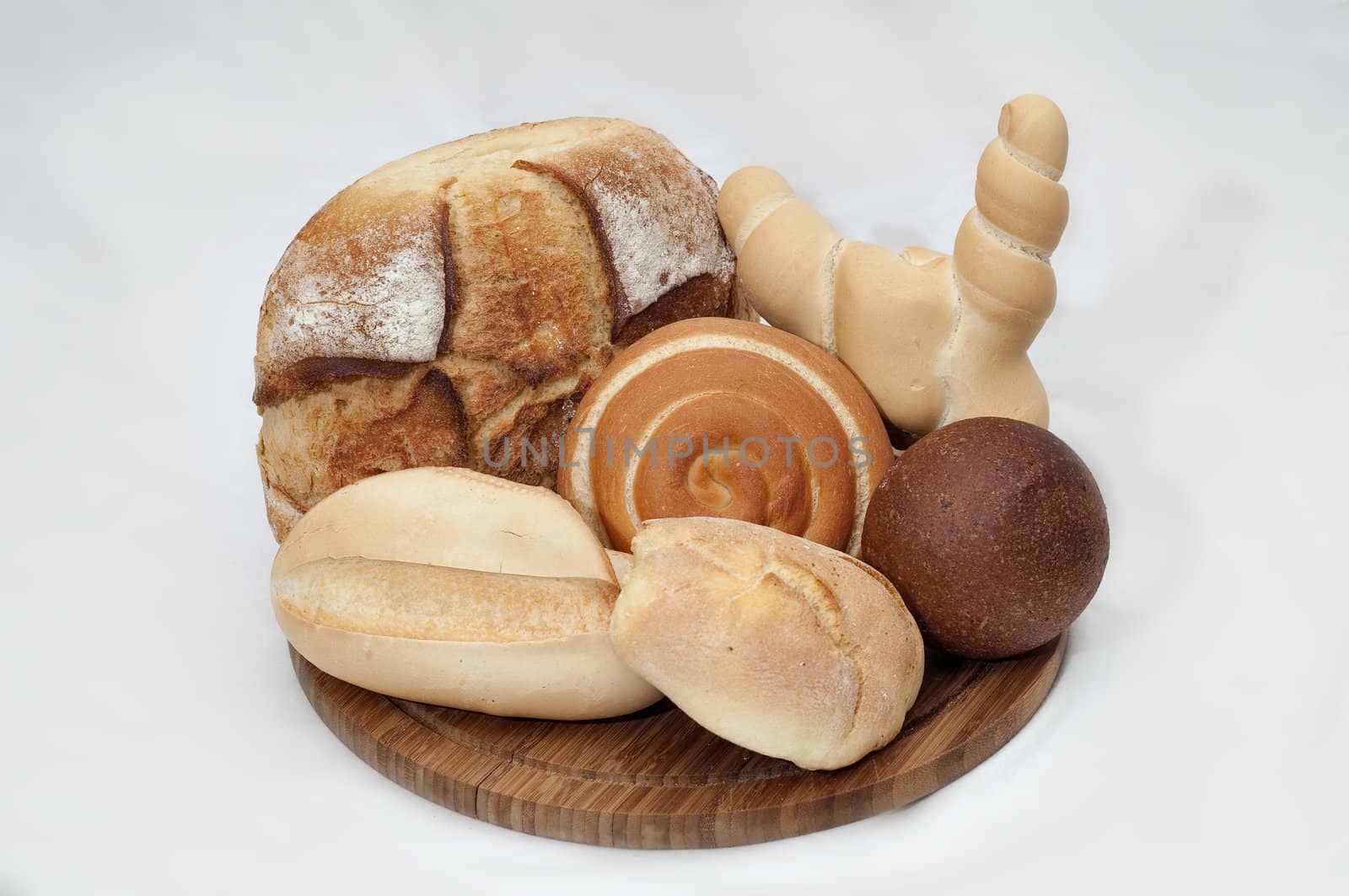 Different shapes and variety of bread