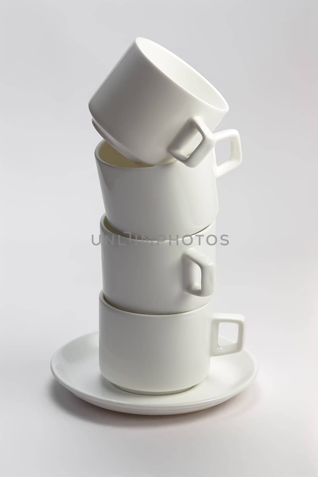 Isolated white ceramic mug  with white background