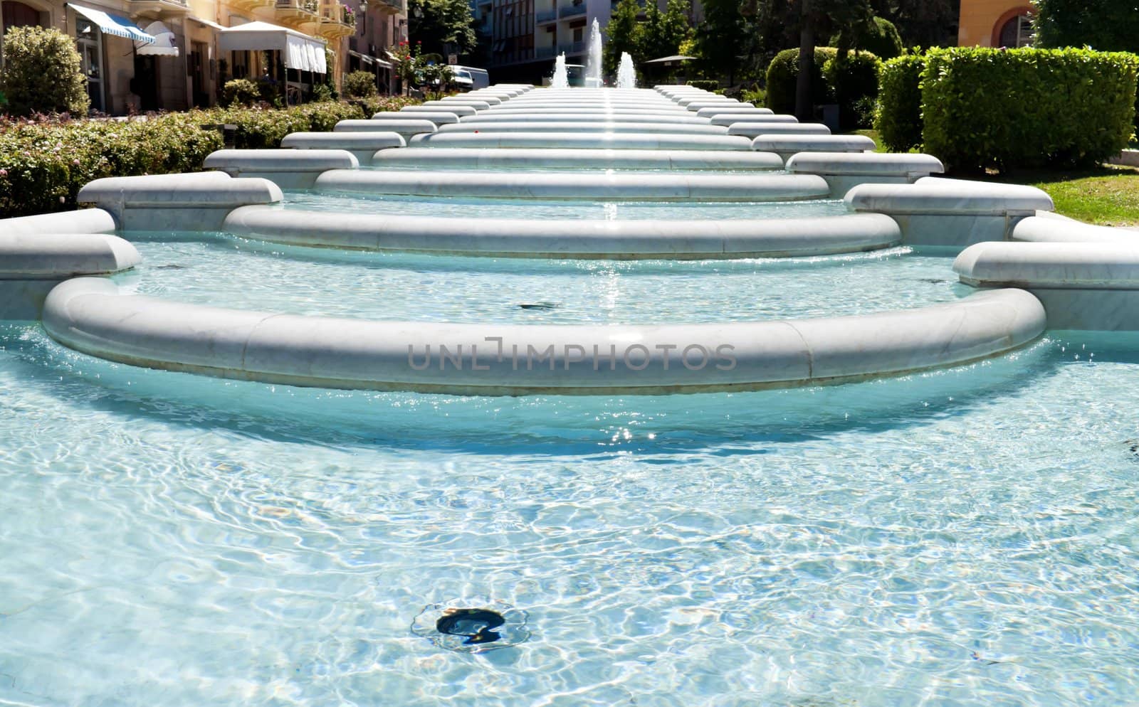 Main fountain of a little town in italy, Acqui Terme