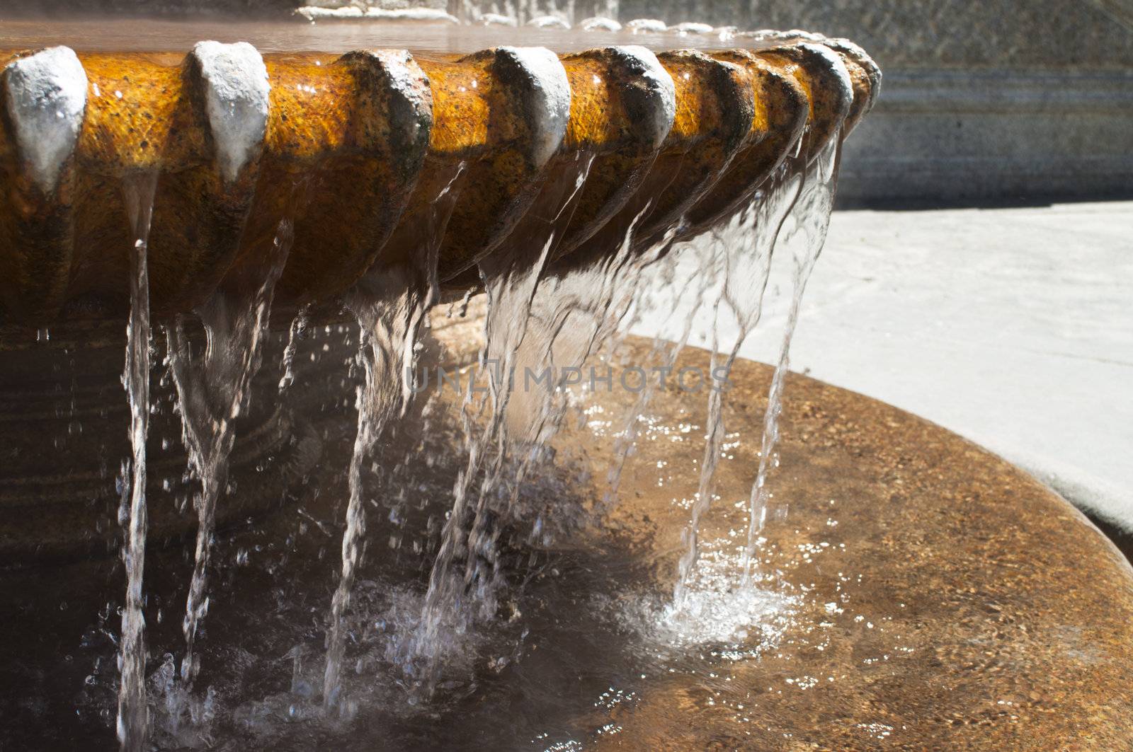 Hot water fountain from little town in Italy, Acqui Terme