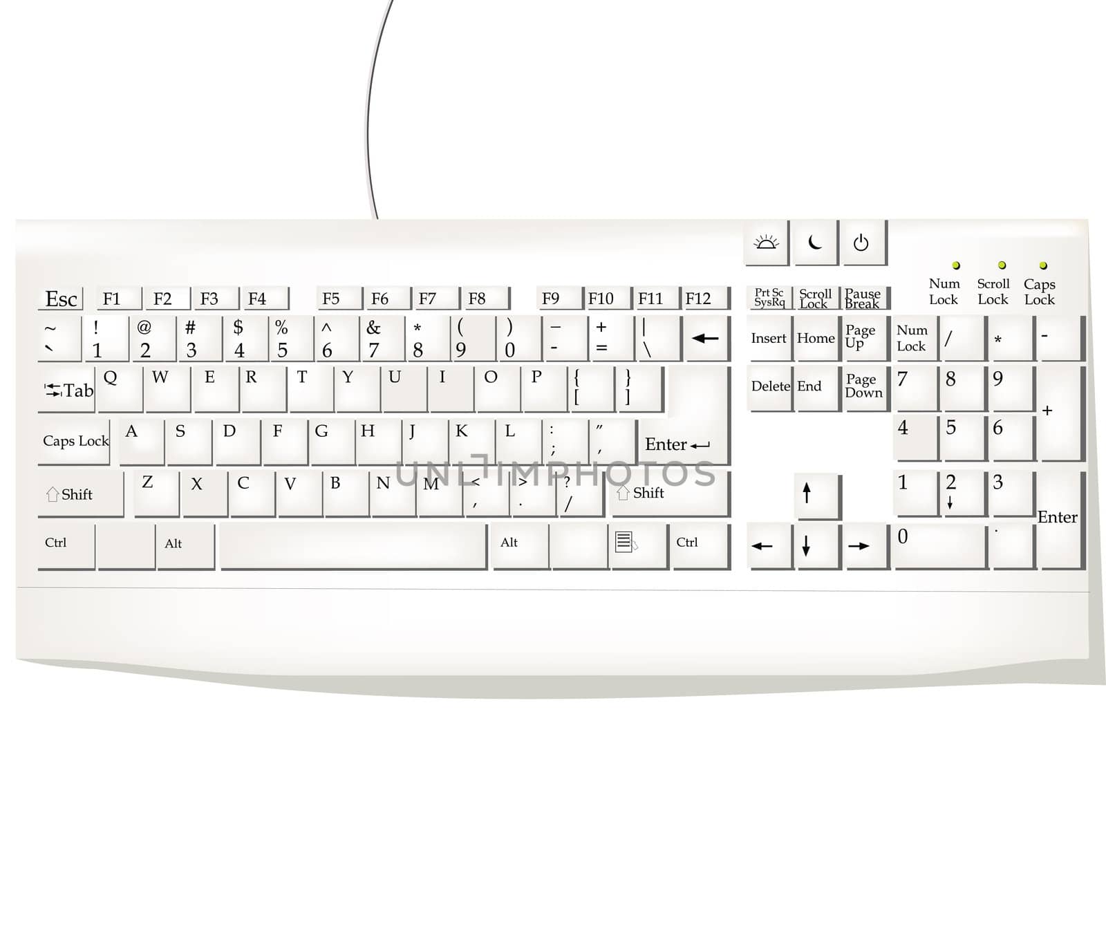 White keyboard by Lirch