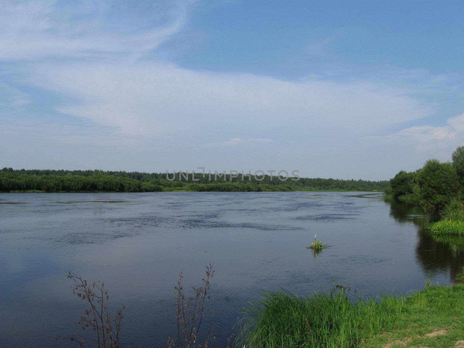 The river Berezina, suburb of a city of Bobruisk. Fine picturesque places.