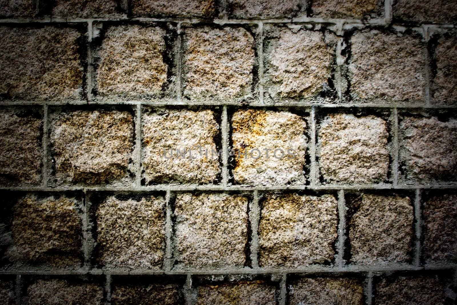 Grey brick wall by yayalineage