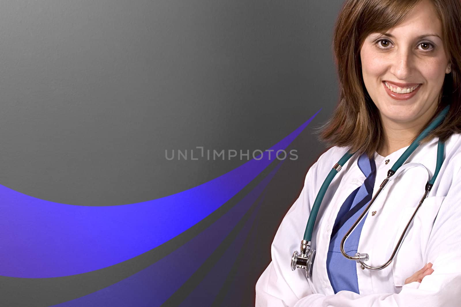 A smiling young medical professional with copyspace.