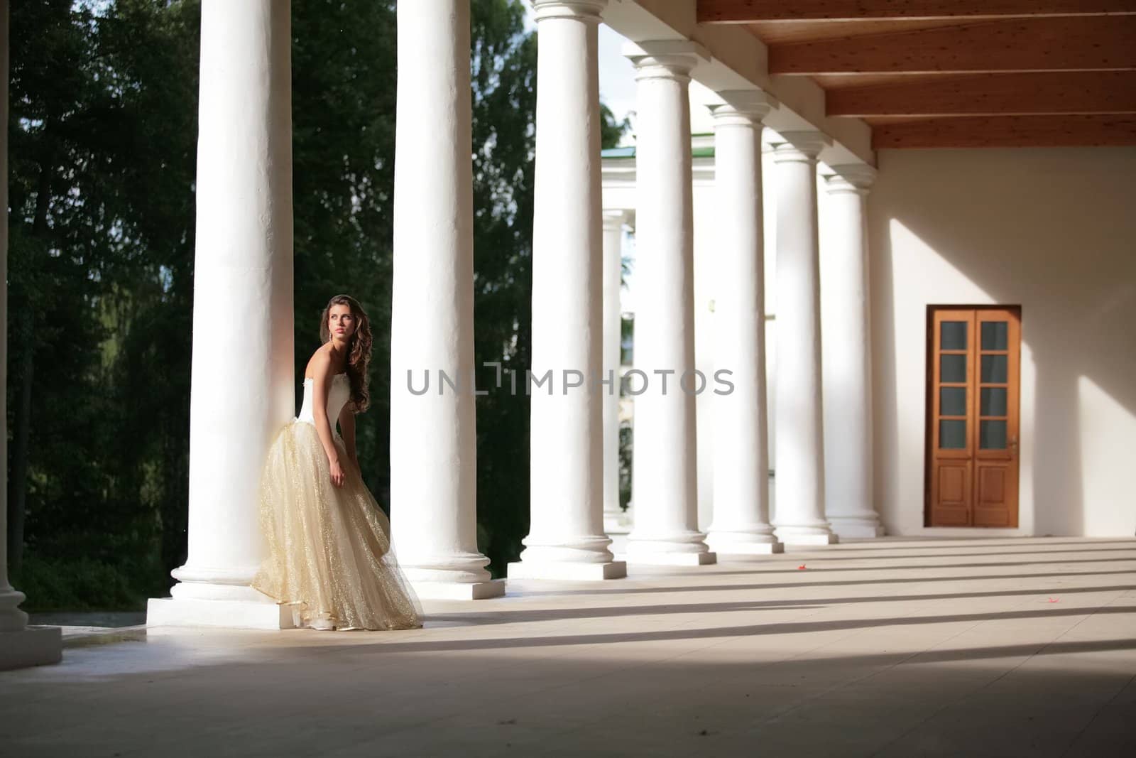girl amongst colonnades by Astroid