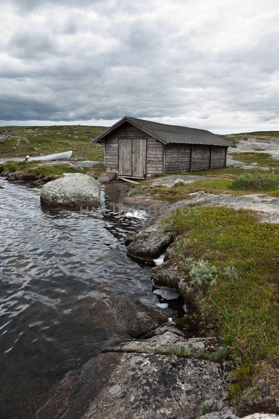 Landscape on the mountain passage between Oslo and Bergen