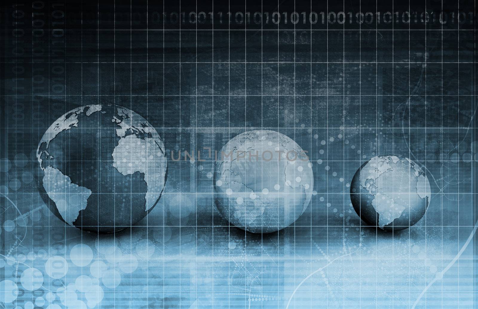 Security Network Data of the World Background