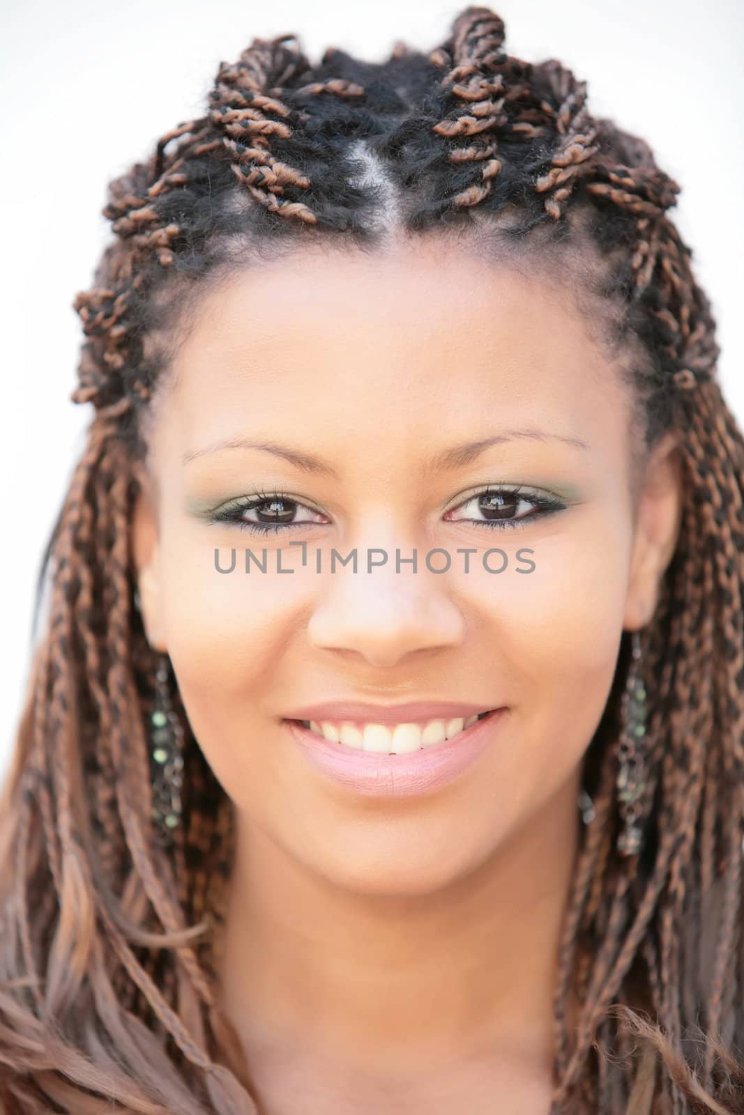 close-up portrait of the beautiful smiling girl