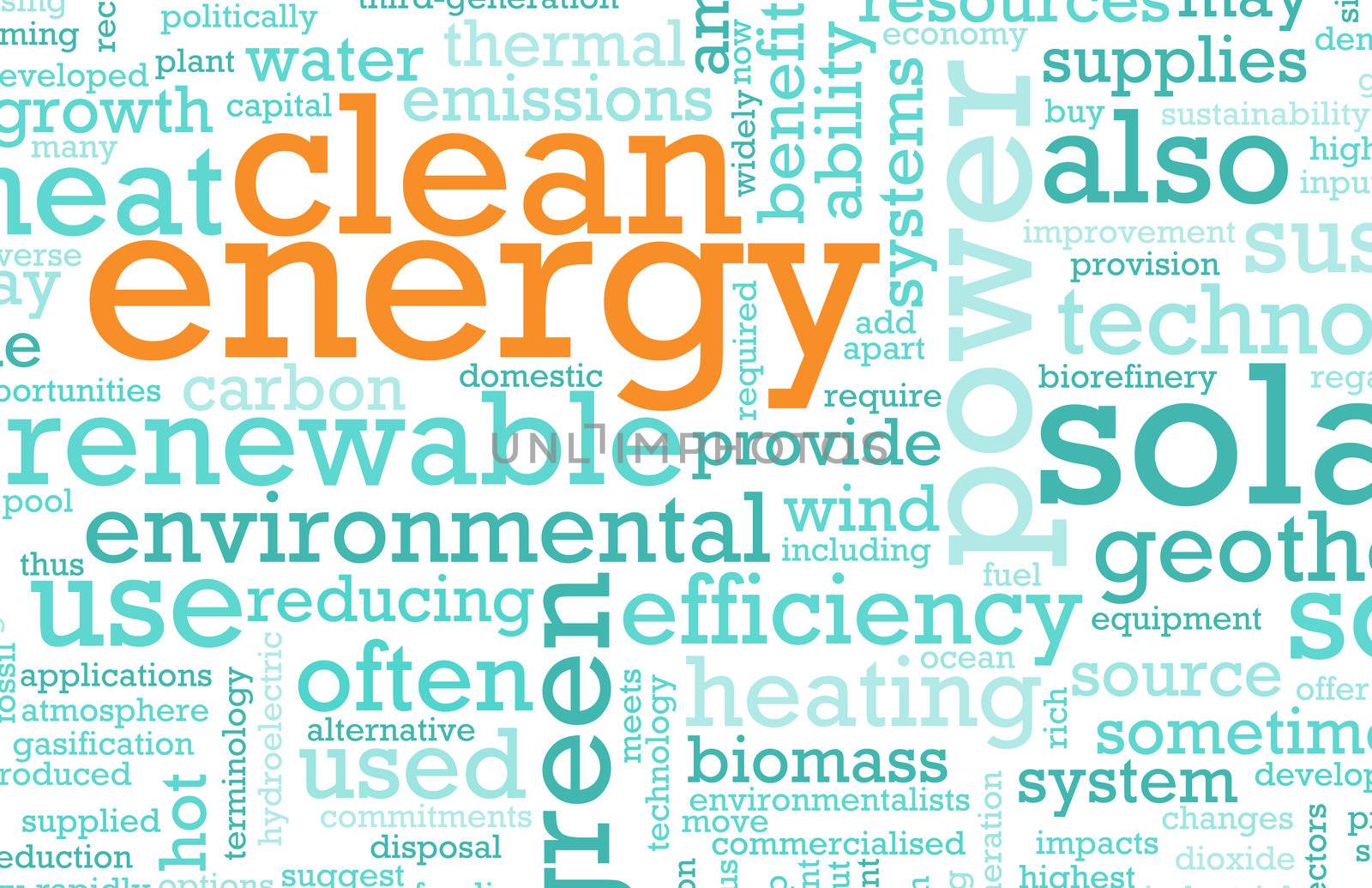 Clean Energy Concept Education as a Art Abstract