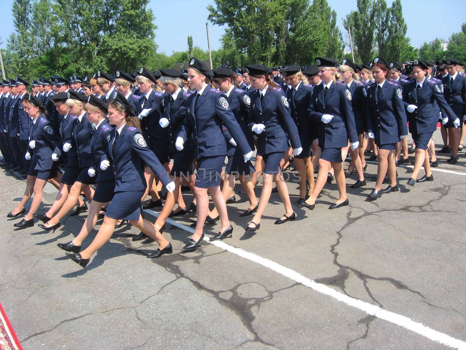 Graduates of university of internal affairs go in I build Kharkov Ukraine 27.06.2008