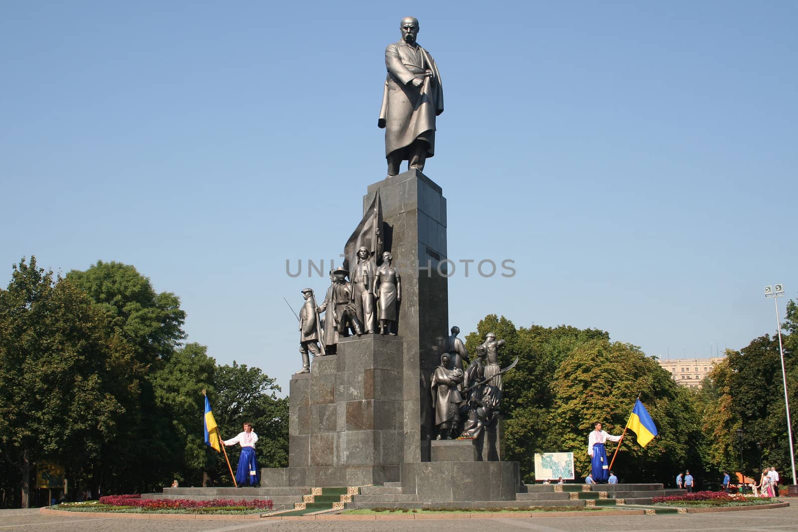 monument bronze Taras Shevchenko in Ukraine Kharkov