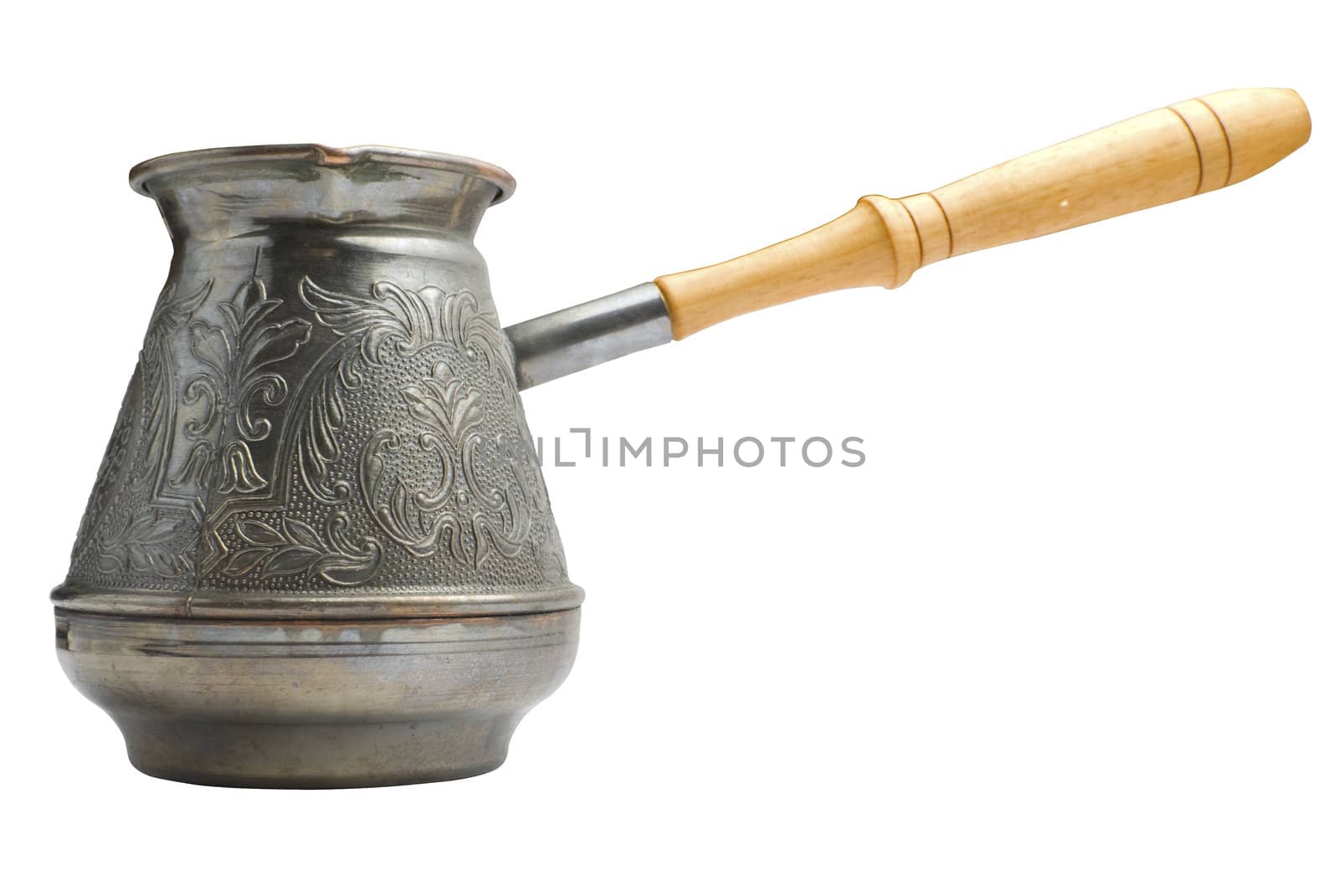 Kitchen tool for making coffee. Empty and isolated on white background