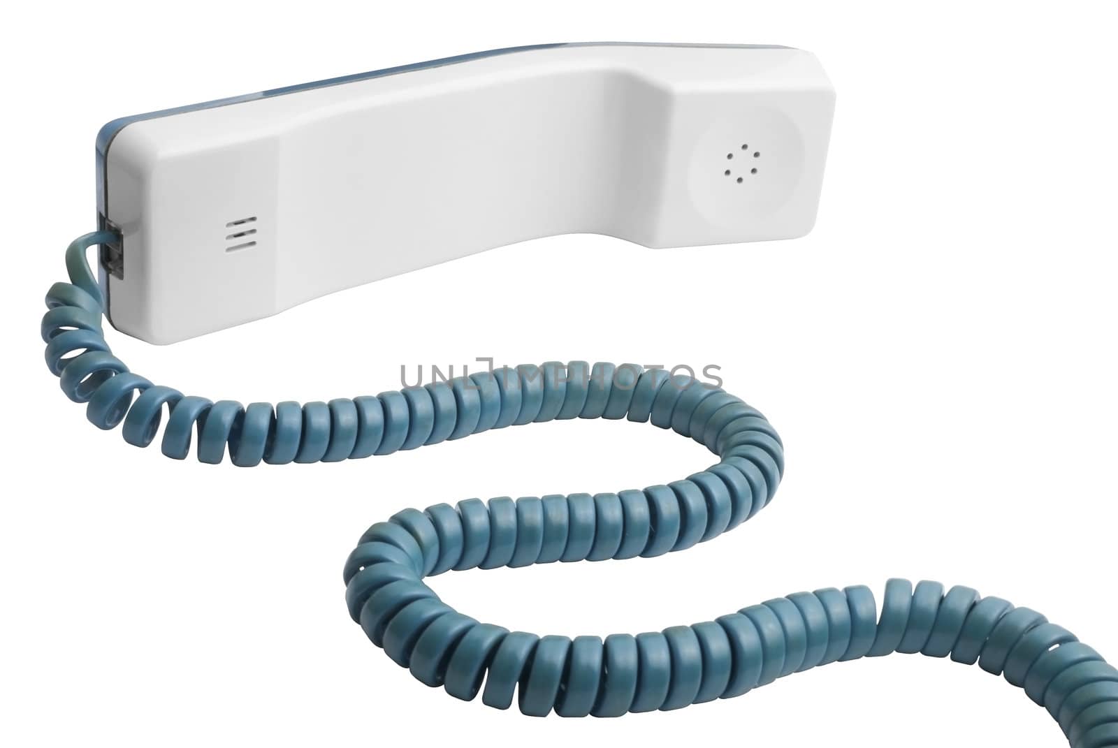Part of the telephone isolated on white background 