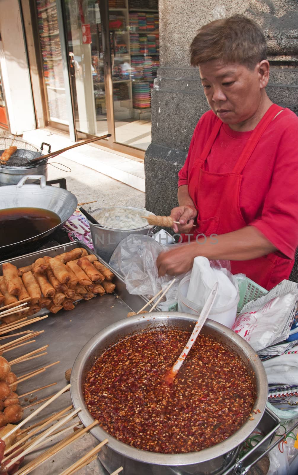 Street food on offer in China Town, Bangkok, Thailand