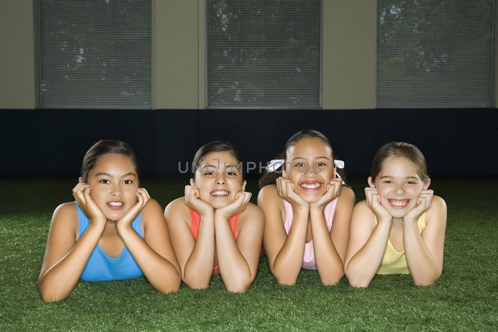 Four girl friends. by iofoto