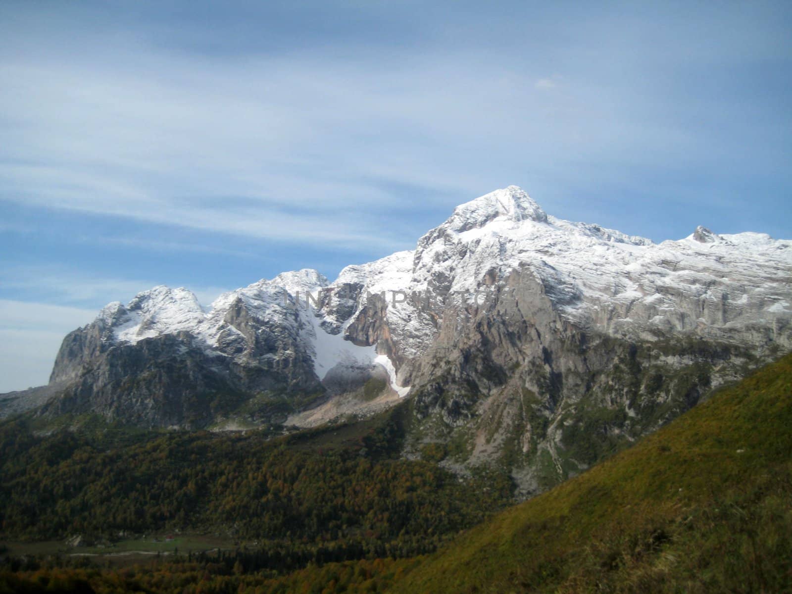 Mountains, caucasus, rocks, a relief, a landscape, wood, the nature, a panorama, a landscape, a ridge, top, breed, the sky, reserve, a pattern, a background, a kind, a structure, trees, a slope, peak, beauty, bright, a file, clouds, snow, a glacier, greens, autumn