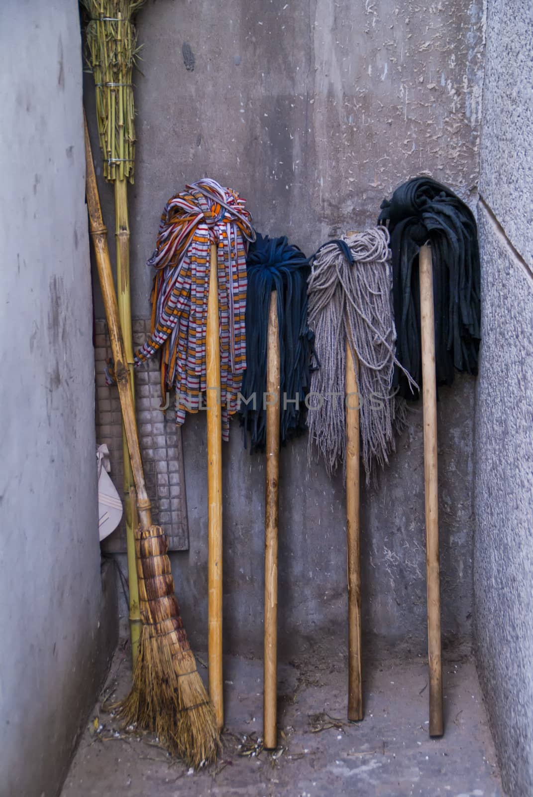 Beijing collection of brooms.