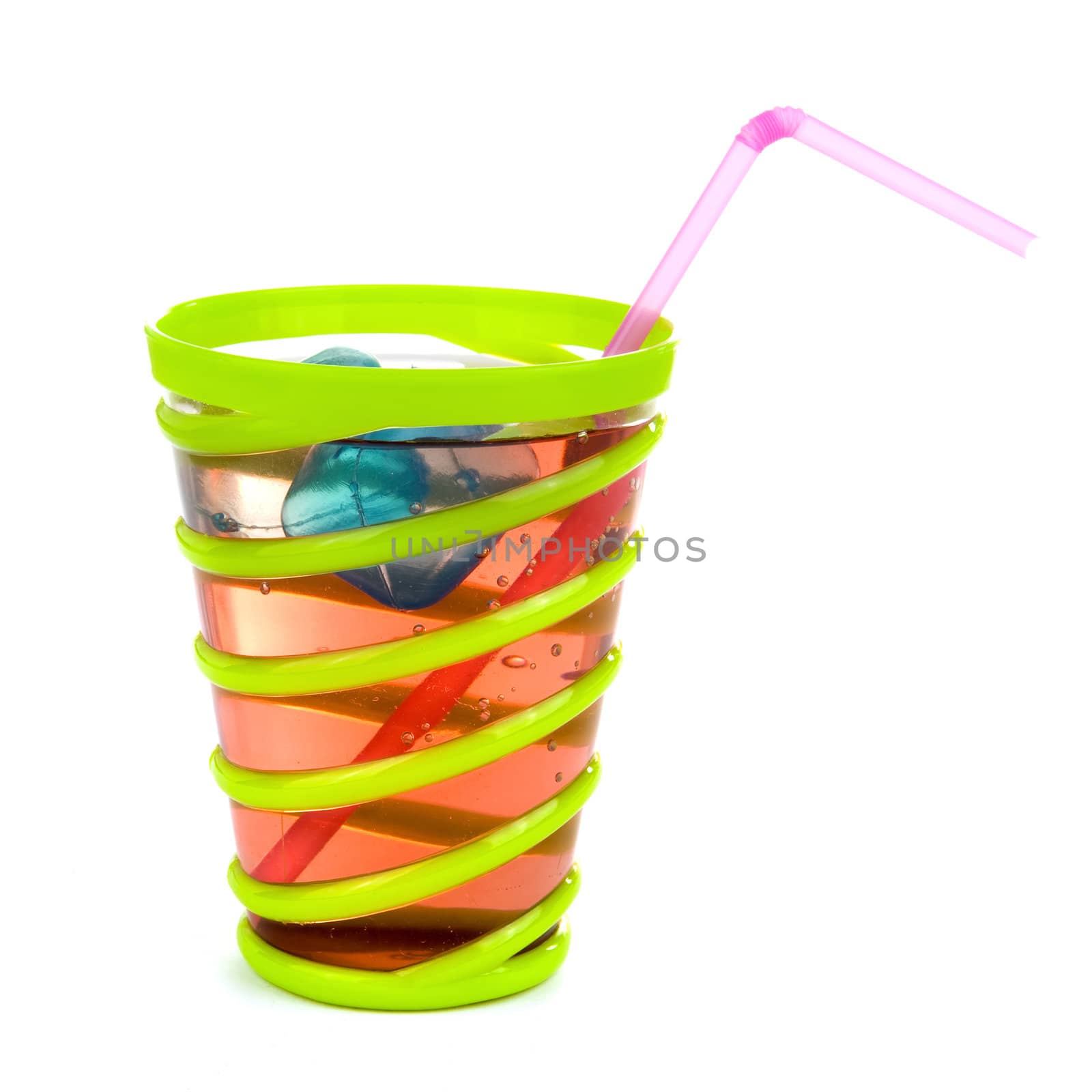 a glass with lemonade on a party