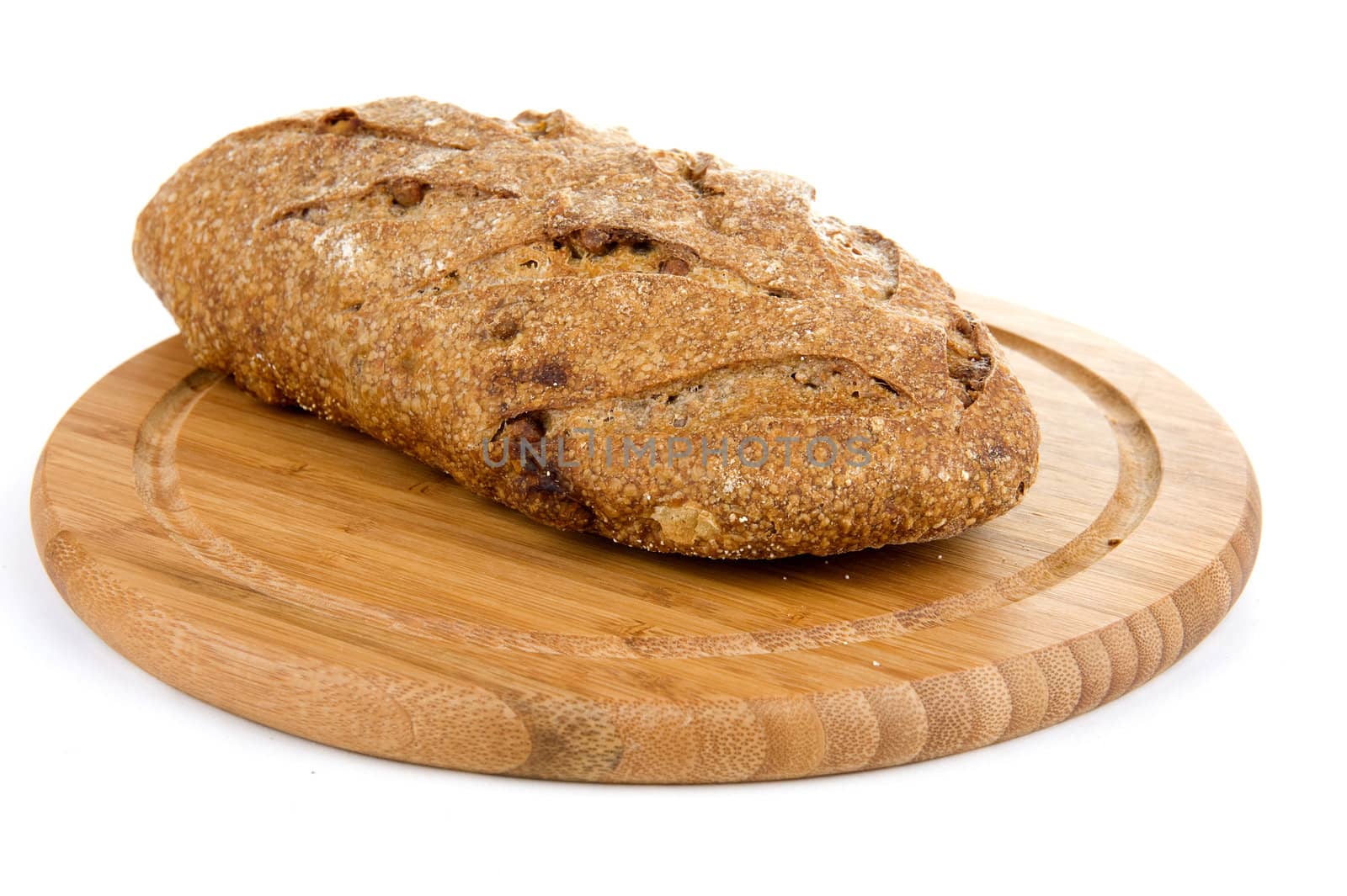 nut bread on a cutting board