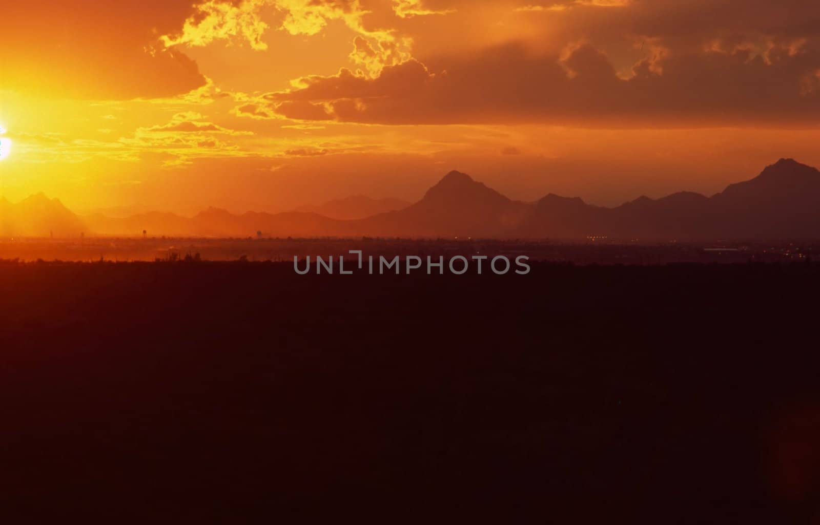 Sunset by Tucson, Arizona