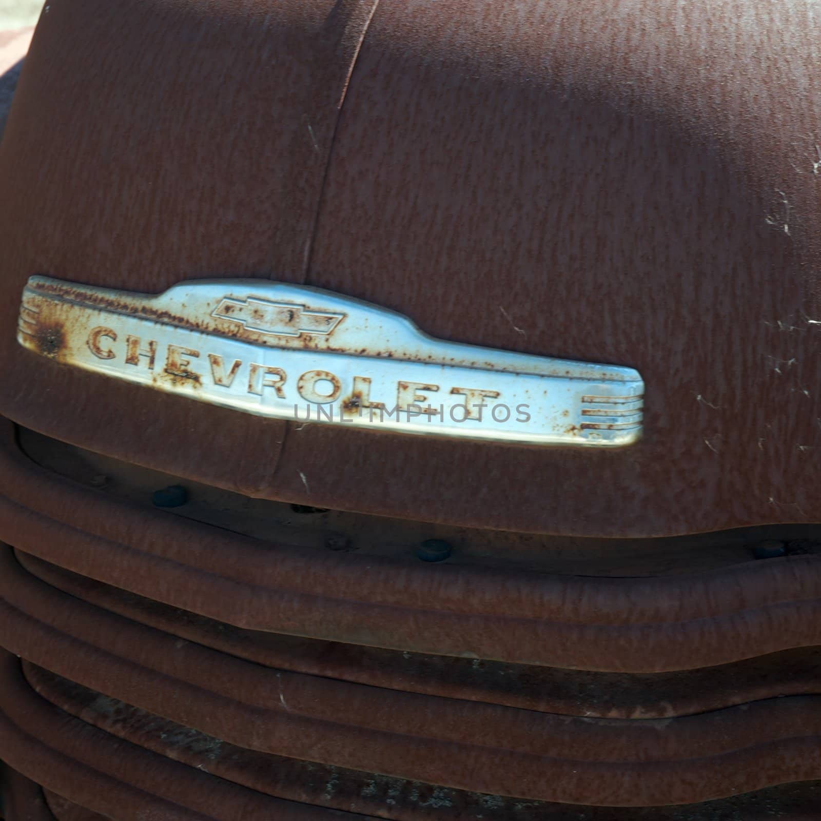 close up of rusted car